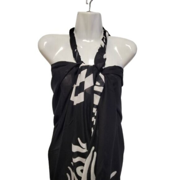 Womens Sarong Cotton Wrap, Handpainted Batik Wrapskirt Beach Pareo Beachwear-NEW - Picture 3 of 6